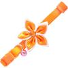 Charme Orange Collar with Decorative Flower and Safety Bell