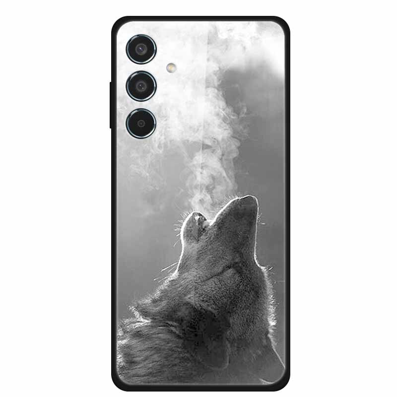 Glass Back Cover For Samsung Galaxy S24 FE Case S24FE Hard Tempered Glass Case For Samsung Galaxy M55 A16 Phone Case Soft Bumper