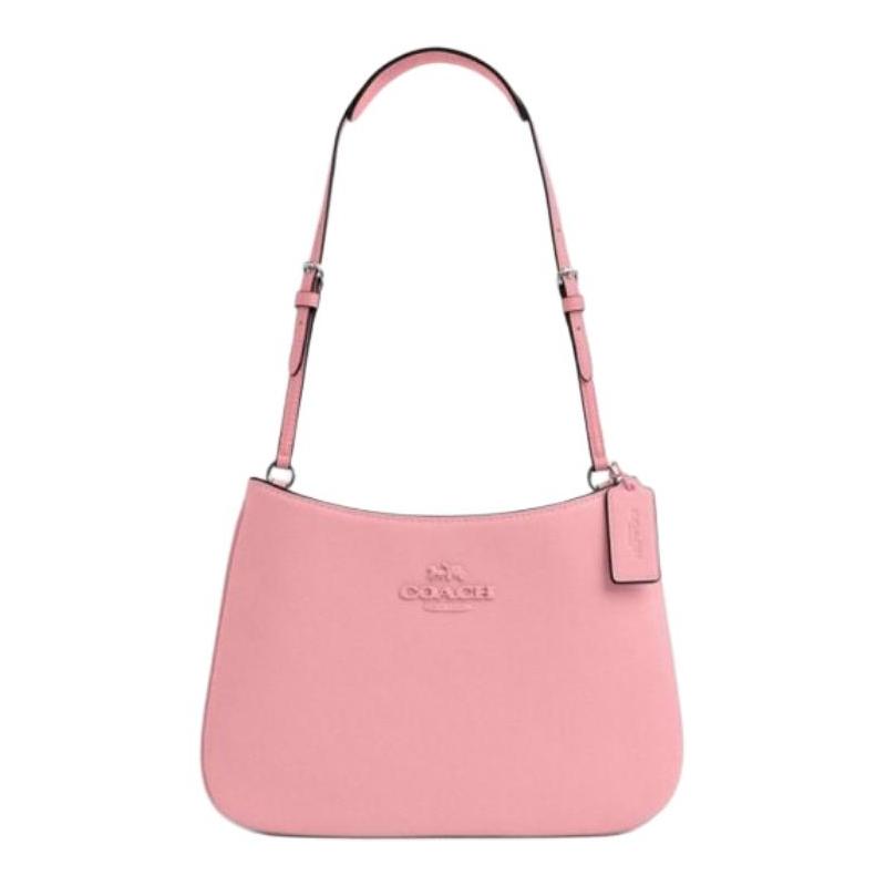 

COACH Penelope 26 Logo snap closure Smooth leather Hand shoulder bag Large Women s Silver patchwork pink срібний
