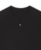 IRONYPORNO WHITELINE 86-Iro355 Basic One-Button Round Short Sleeve Knit Black