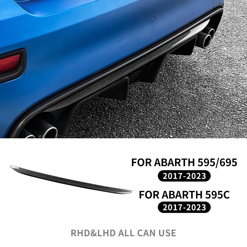 Real Hard Carbon Fiber For Abarth 595 695 595C 2017 2018 2019 2020 2025 2025 2025 Car Rear Bumper Decorarion Sticker Accessories