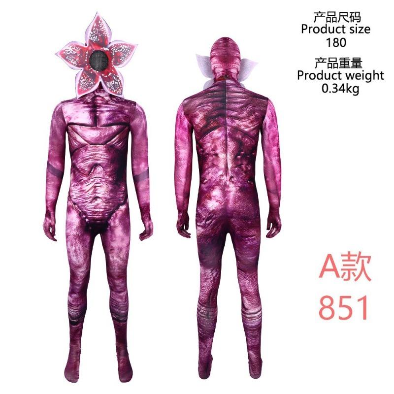 Halloween cosplay oddities biochemical zombie party cannibal flower knitted onesie performance suit 110cm (children)