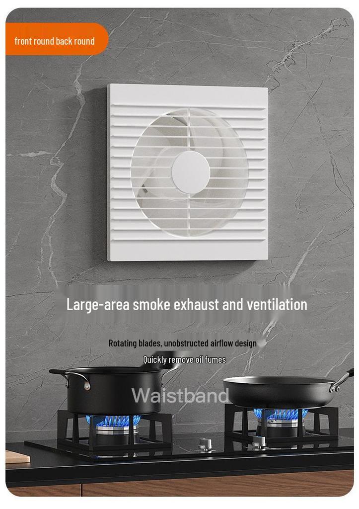 Wall-Mounted Bathroom & Kitchen Exhaust Fan - Powerful & Quiet Ventilation