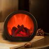 LED Flame Effect Lantern Retro Tabletop Fireplace Decor with Realistic Flickering Light Indoor Outdoor Lantern