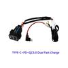 1PC Quick Charge Car Charger TYPE-C PD USB Interface Socket Use For Mitsubishi Outlander LancerEX Pajero Sport ASX V73 V93 V97
