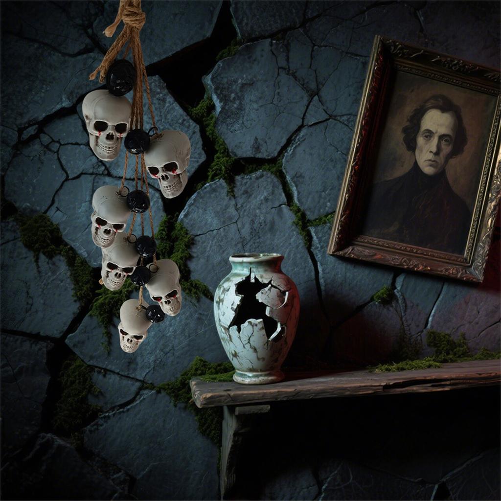 Halloween Horror Blutendes Stirnband Schwarzer Glockenanhänger Ornamente Halloween Weihnachtsbaum Kamin Balkon Tischdekoration