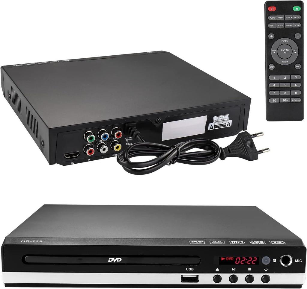 High-Definition Household DVD/EVD Player with VCD and Mini CD Support for Kids