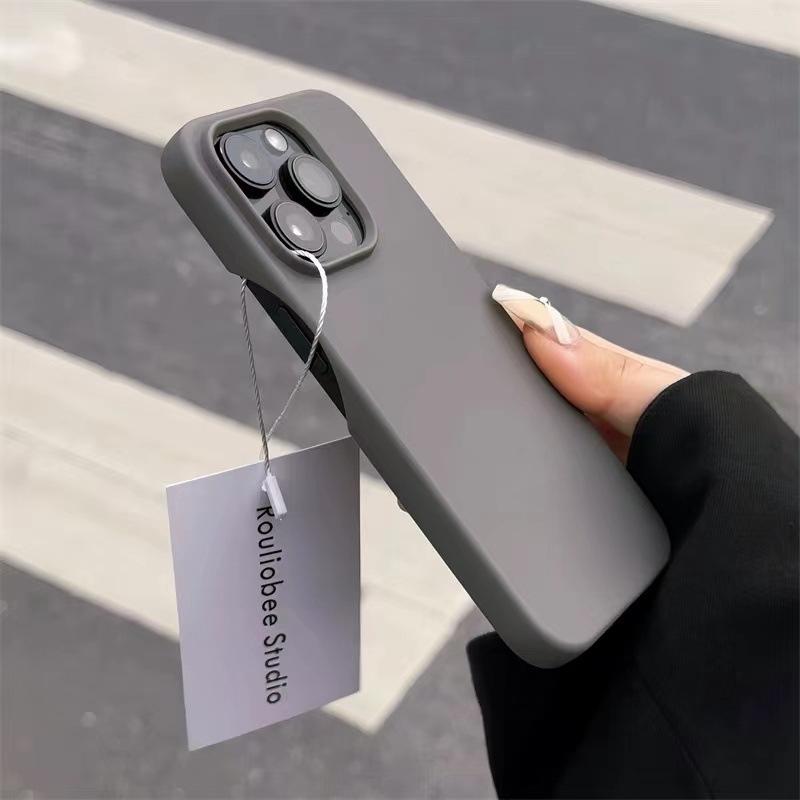 

Однотонный полупак Матовый чехол Подходит для IPhone15promax Противоударный чехол для мобильного телефона Apple 12pro Мягкий защитный чехол iPhone16plus