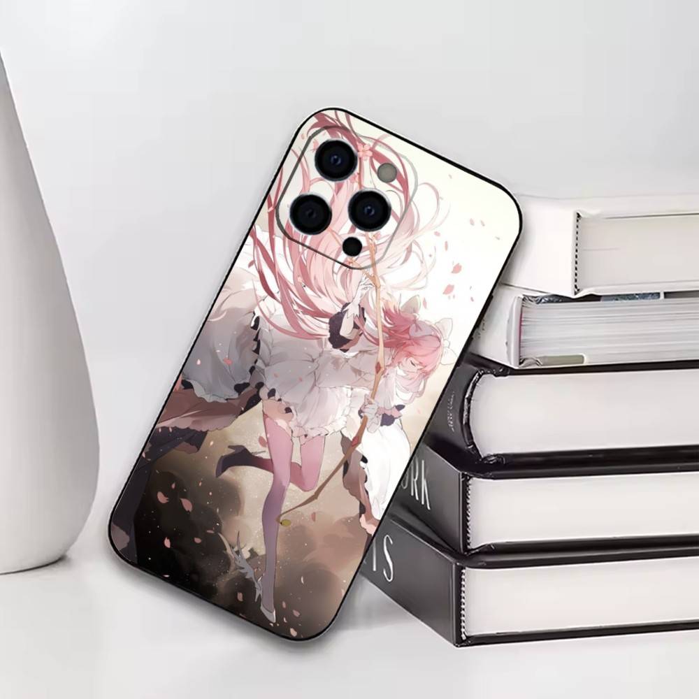 

Puella Magi Madoka Magica Phone Case For iPhone17,16,15,14,13,12,11 Plus,Pro Others Soft Black Cover iPhone16e