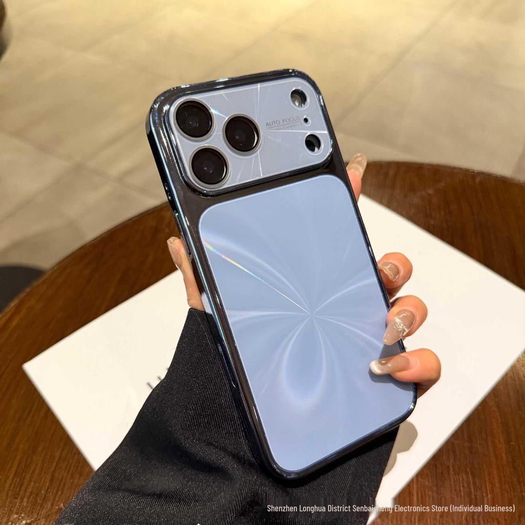 Aurora Plated Phone Case for iPhone 17 Pro Max with Lens Protector and Drop-Proof Protection