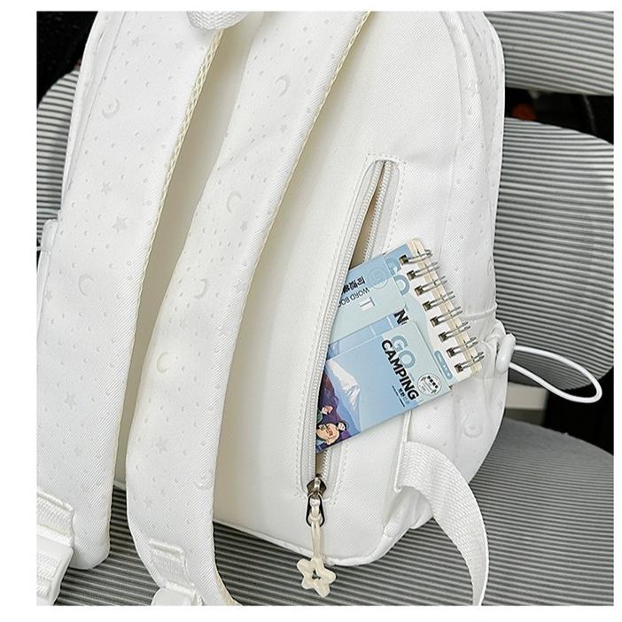 Cute Bowknot Backpack for Women Large Capacity Nylon School Backpack Kawaii Travel Daypack Casual College Bookbag