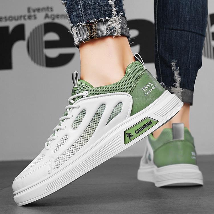 Herrenschuhe 2025 Neue Sommer Atmungsaktive Freizeit Sport Kleine Weiße Schuhe Herren All Match Student Netzoberfläche Board Schuhe Herren