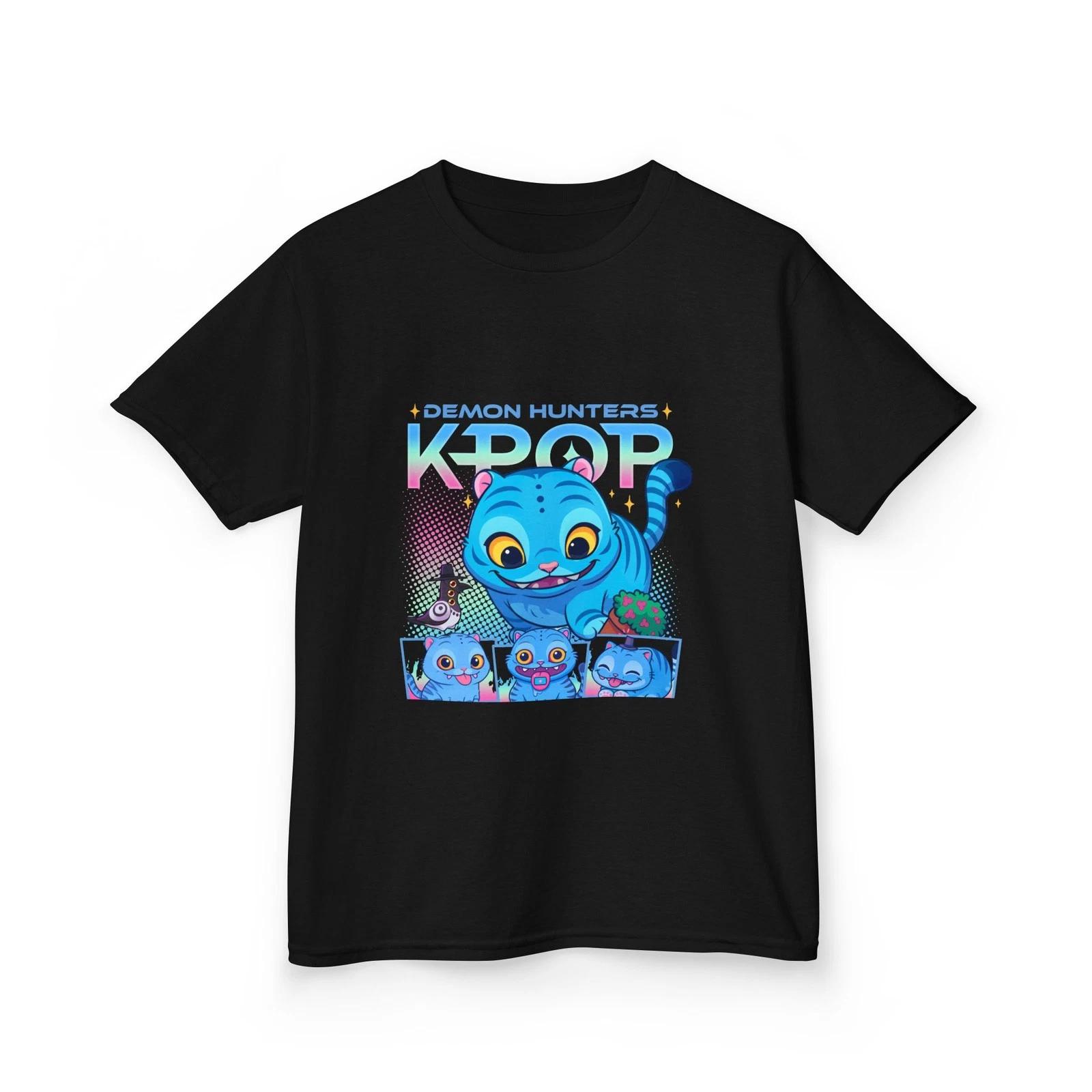 Derpy Tiger Dem0n Hunters K-Pop Kids Tee, Cute Tee for Kids, Fun Graphic Shirt S
