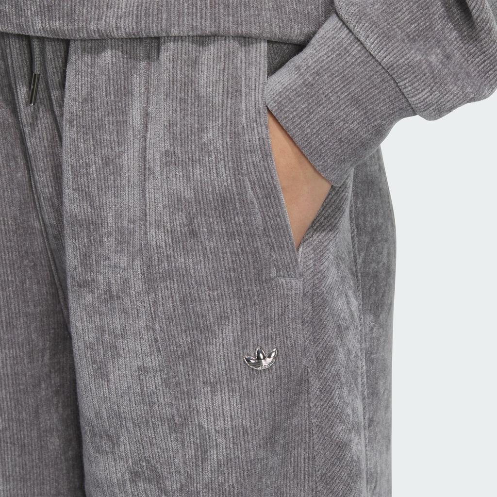 Adidas Originals Loose Cozy Pant Solid Color Comfortable Casual Versatile Knitted Sports Pants Women Pants Gray JM8063