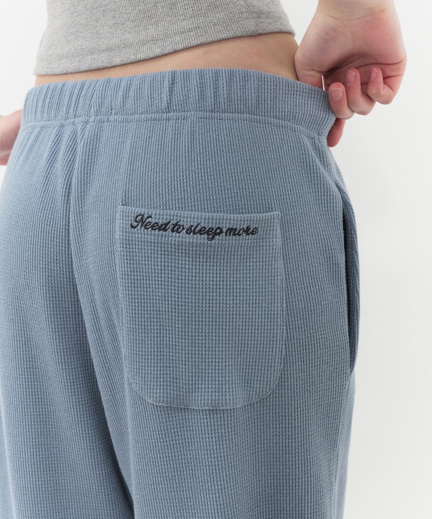 Leijiji Baked Waffle Lounge String Pants (5 Colors)