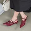 Mode Mode Spitzpumps Niedrige Absatzschuhe Für Damen 2025 Neu Sommer Frühling Weibliches Flaches Schuhwerk Schnalle Damen Absatzschuhe