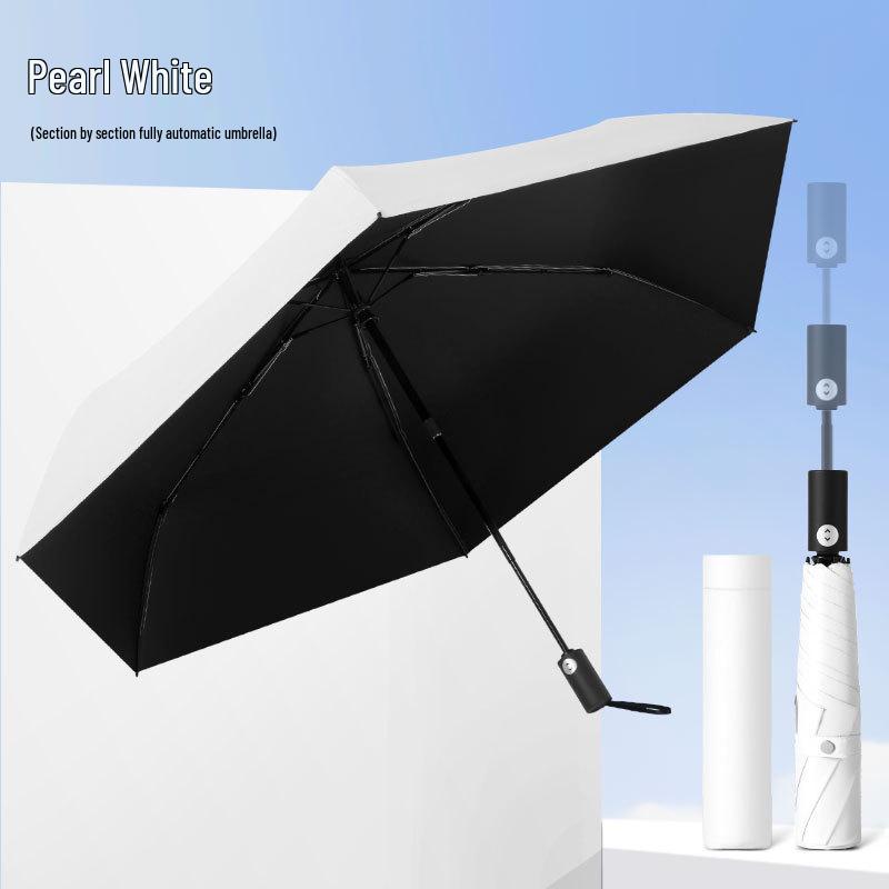 

Compact Automatic Black Glue UV Protection Umbrella - Lightweight Rain or Shine Sunshade