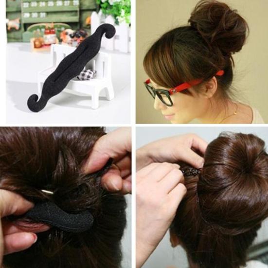 Women Magic Sponge Foam Hair Clip Hairdisk Donut Quick Messy Bun Updo Curler