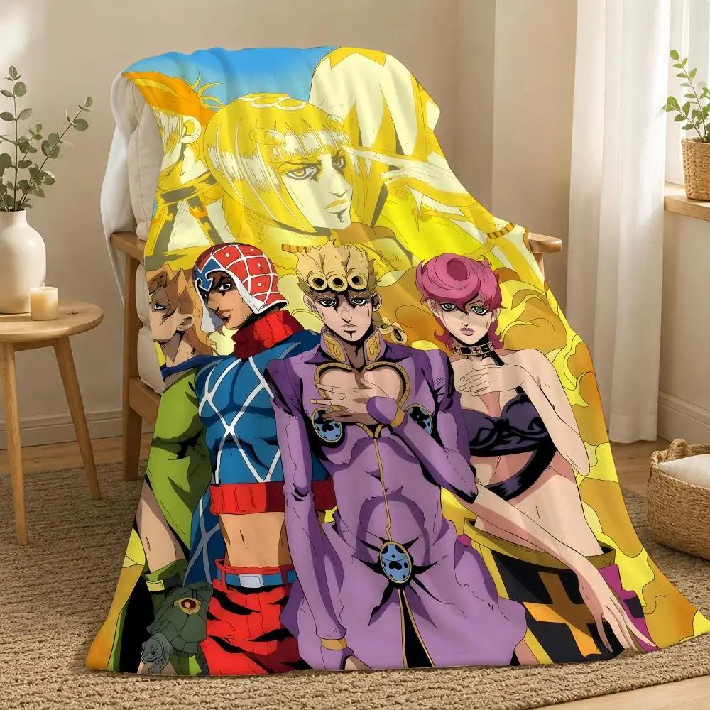 JoJos Bizarre Adventure Anime Throw 240g Flannel Blanket, Suitable for Sofas, Beds, Offices, Exquisite Gift Blankets