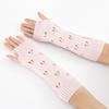Winter Hand Gloves Soft Warm Gloves Arm Crochet Hollow Out Fingerless Gloves