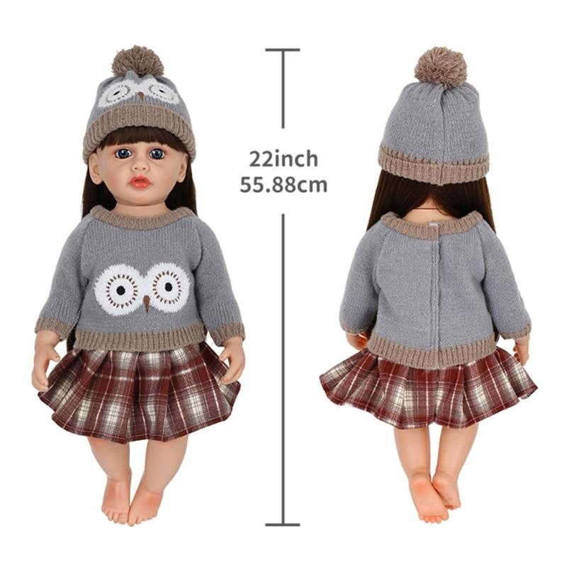 22inch Reborns Doll Holiday Costume Santa Outfit Quick Change Doll Outfit For Christmas Party Kids Pretend Play Game