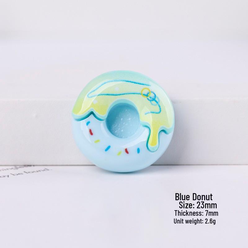 Cartoon Donut Resin Accessories: DIY Cream Glue Stickers for Phone Cases, Water Bottles, Refrigerators, and Storage Boxes.