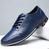 Fashion Big Size Solid Color Cow Leather Shoes for Men Spring Autumn Fashion New Designer Lace Business Casual Shoes Man