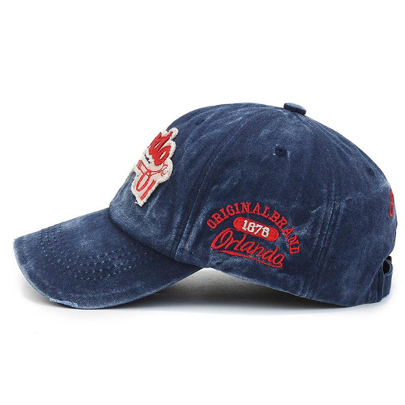 Spring And Autumn Vintage Versatile Washed Soft Top Baseball Cap Children'S Letter Embroidered Men'S Cap