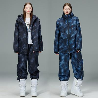 Ski Suit for Men and Women Outdoor Winter Warm Snowboard Suit Waterproof Windproof Skiing Jacket and Pants Set Oversize Breathable Insulated Snow Suit