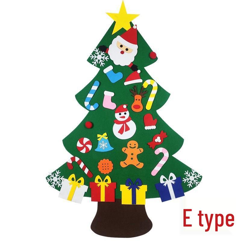 Children's DIY Felt 3D Christmas Tree with Handmade Ornaments