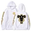 Anime Black Clover Black Bulls Squad Emblem Hoodies Comfortable Long Sleeves Sweatshirts Men Women Casual Oversized Streetwear