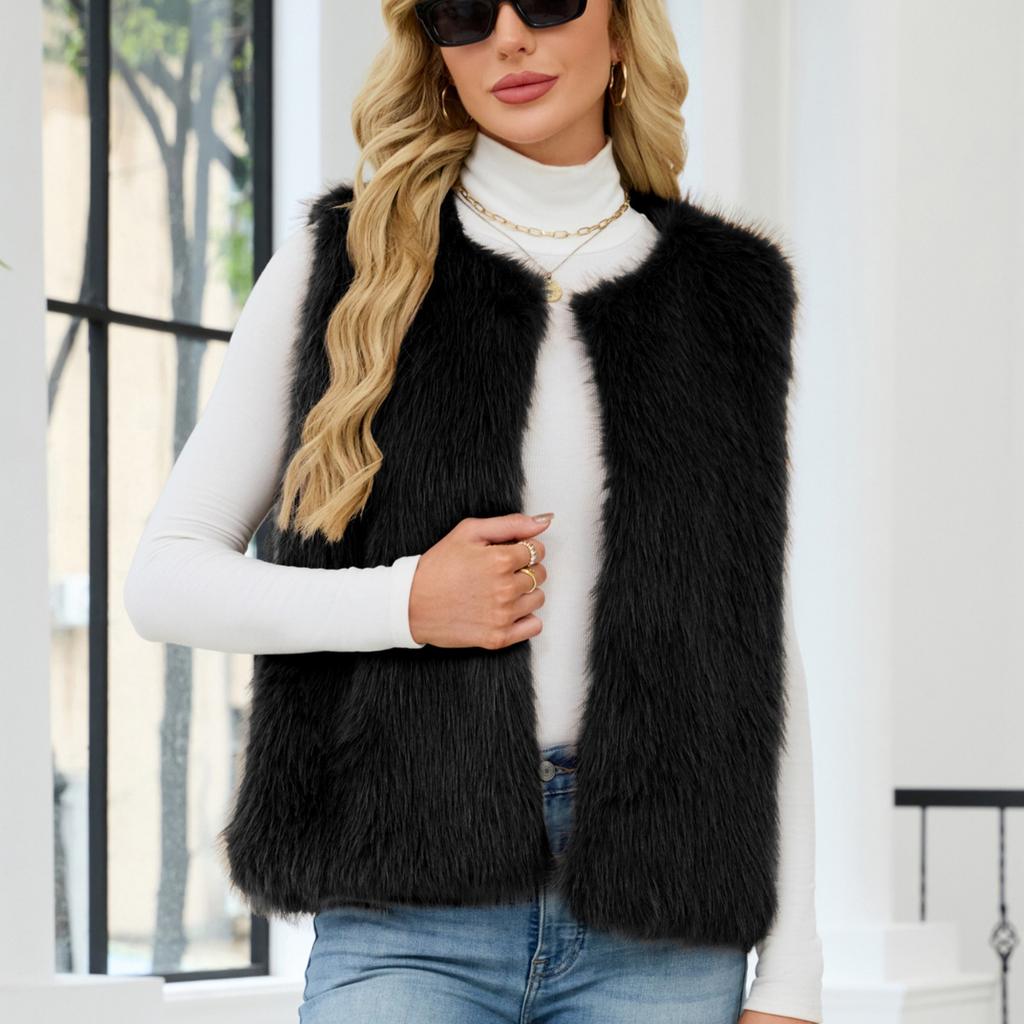 Μοντέρνο Γυναικείο Αμάνικο Γιλέκο με Λαιμόκοψη V