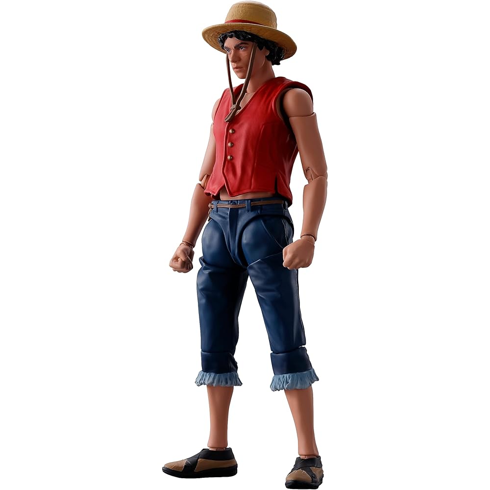 TAMASHII NATIONS S.H. Figuarts Monkey D. Luffy 145mm PVC ABS Action Figure from One Piece Netflix Series