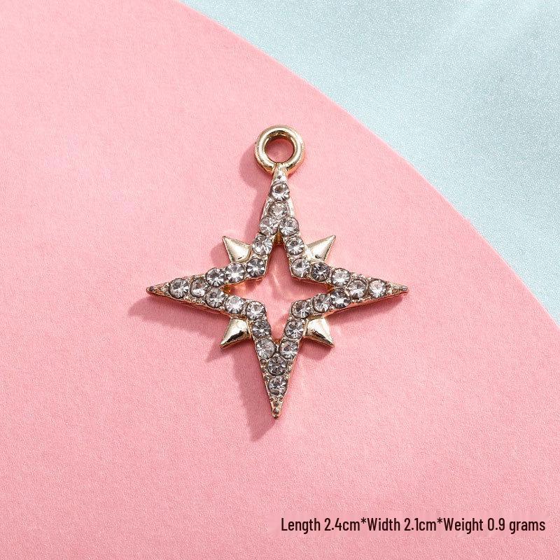 Snowflake Rhinestone Charm Pendant for DIY Jewelry: Christmas Alloy Accessory for Women’s Bracelets, Necklaces, and Earrings