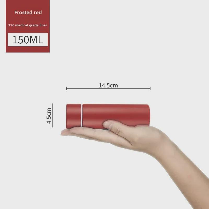 Mini Vaso Termo Delgado de 100 ml para Mujeres - Ultracompacto, Portátil, Diseño Simple