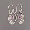 Morganite Gemstone 925 Sterling Silver Jewelry Handcrafted Dangle Earrings 1.60" EE-61-12