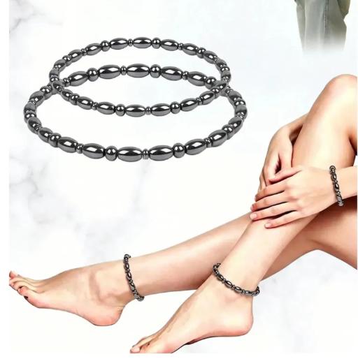 Vintage Colorful Elastic Anklet for Women, Fashion, 2, Black Single Layer