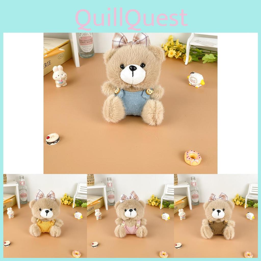 Bow Bear Teddy Plush Stuffed Toy Animal Doll Keychain Backpack Pendant Gifts