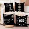O-Omerta Maes Cushion Cover Soft Plush Fabric Double-Sided Printed Sofa Cushion Cover for All Seasons Home Decor Gift