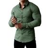 Men's  Sports  Fitness  Business  Leisure  Flip Collar  Long Sleeves  Shirt