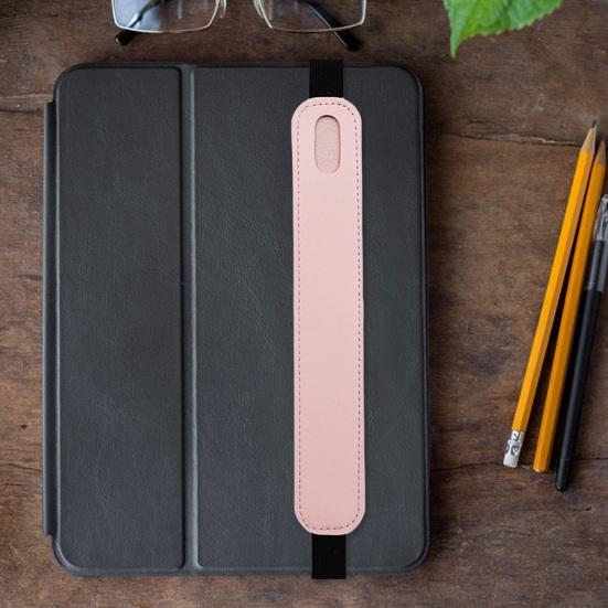 Stylus Pen Case Smooth Faux Leather Firm Sticthing Elastic Band Lightweight Portable Protective Stylus Pen Holder Notebook Pen Storage Pocket Sleeve