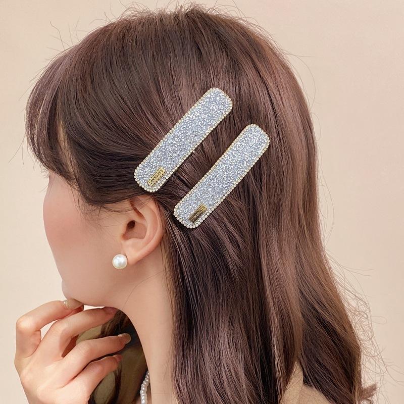 Full Diamond High-End Hairpin Edge Clip Fashion Temperament Forehead Bangs Clip Simple And Versatile Bb Clip Break Hair Accessories