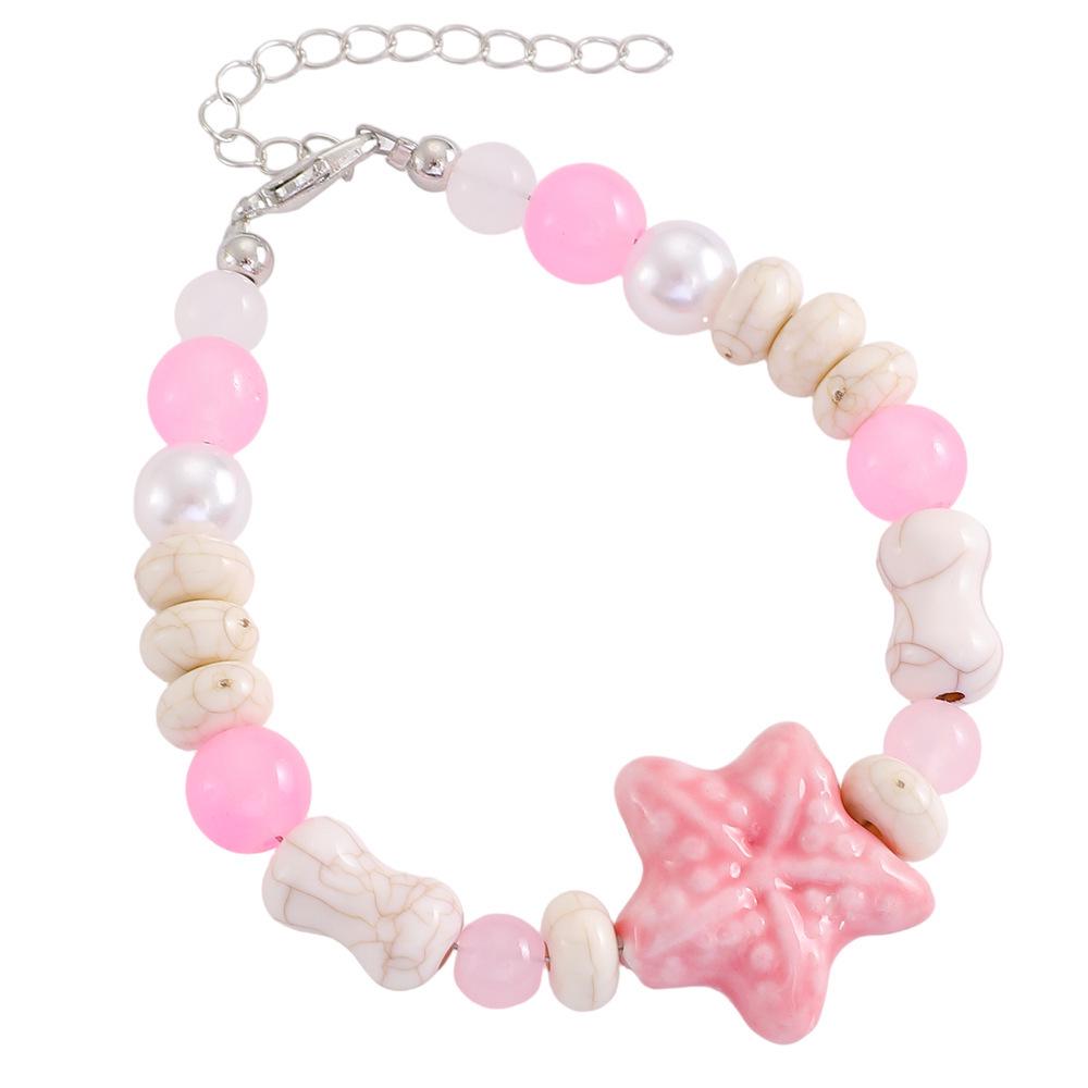 European High-End Seashell & Starfish Beaded Women's Ocean Style Bracelet