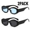 2PACK New Year Gift Sunglasses Woman Vintage Cat Eye Design Sun Glasses Female Spotrs Personality Cool Retro Pink Black UV400