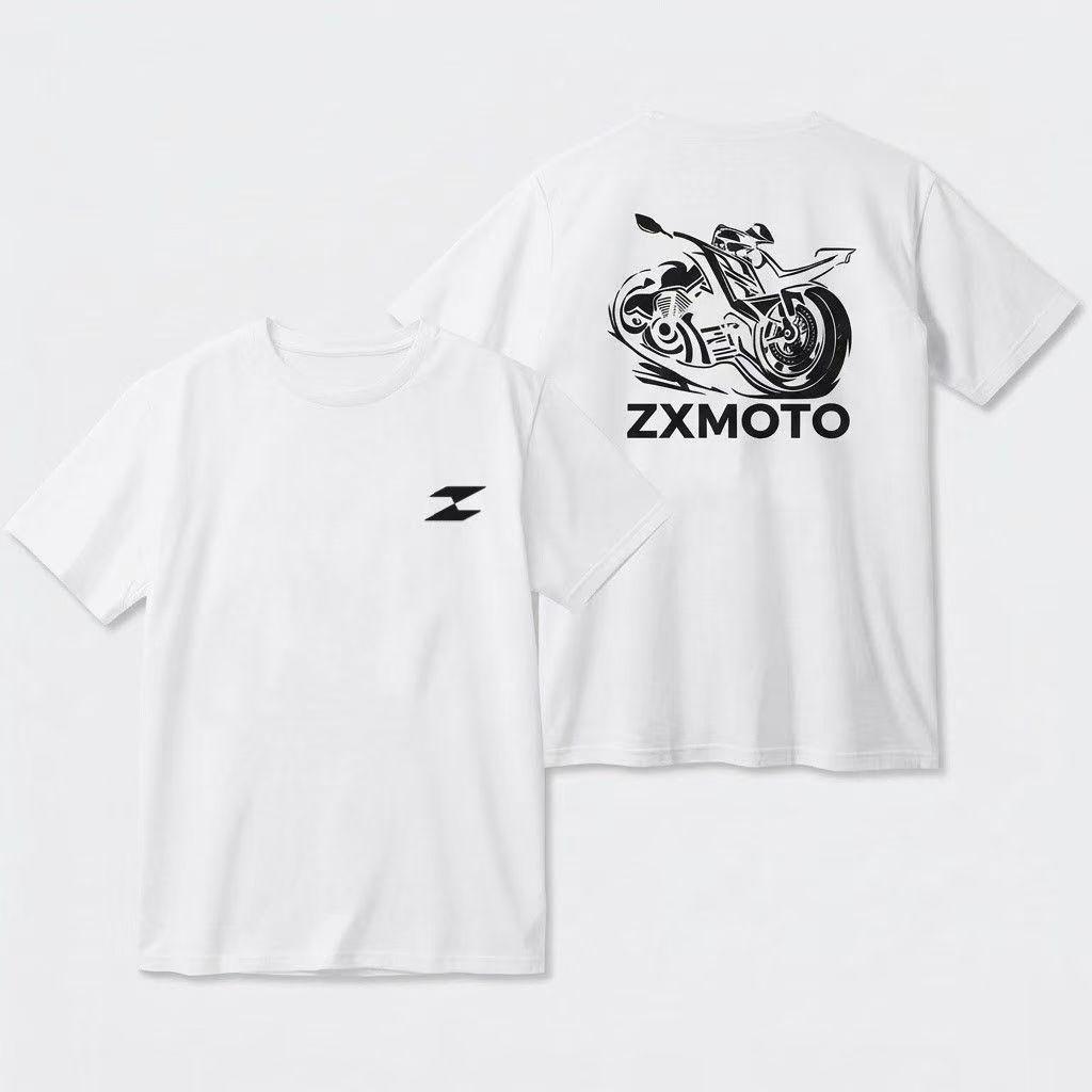 

2026 new Unisexs Vintage Motorcycle Skull Graphic TShirt ZXMOTO Biker Streetwear Short Sleeve Tee S