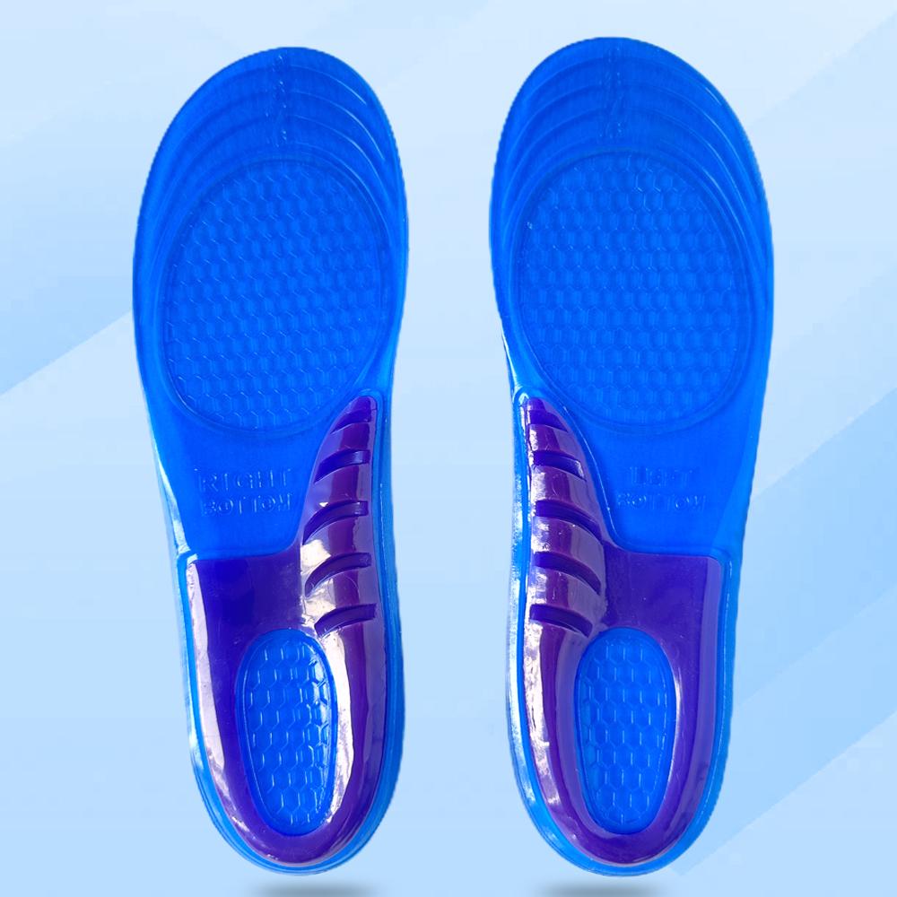 Silicone Gel Insoles For Shoes Soft Shock Absorption Sport Shoes Sole Anti-slip Template For Man Women Foot Care Inserts