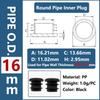 Round Plastic Inner Plug Steel Pipe End Cap Blanking Cover Anti Slip Furniture Chair Ladder Leg Protector Pad