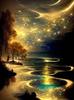 Source Factory Beautiful Night Sky Starry Sky 5D Full Diamond Painting Round Diamond Square Diamond Handmade Diy Ornament