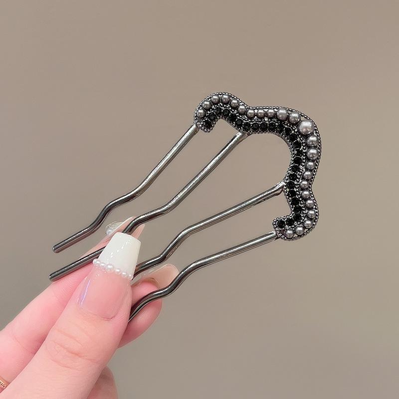 Elegant Pearl U-shaped Hairpin for Women - New Chinese Style Updo Accessory 2025