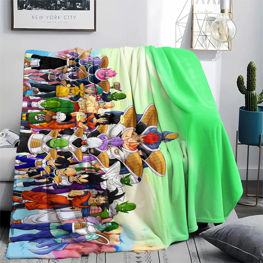 Dragon Ball character Print Flannel Blanket High quality Comfortable for All Seasons Home Decor Warmth and Comfort Perfect for Christmas Gifts